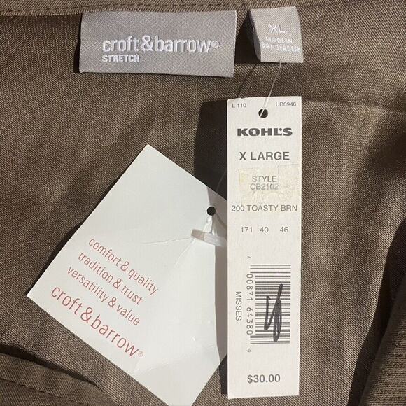 Croft and Barrow Jacket Women's Extra Large Lightweight Zip Up Toasty Brown NEW - Picture 3 of 8